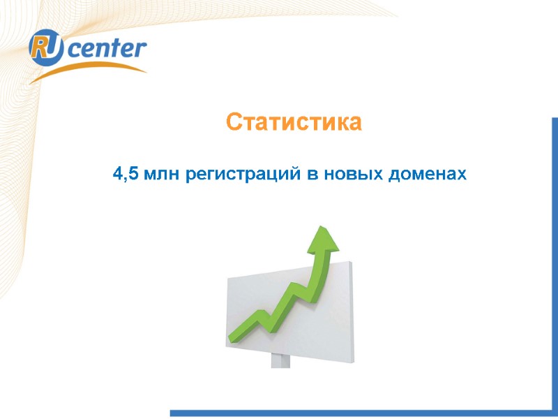 Статистика 4,5 млн регистраций в новых доменах